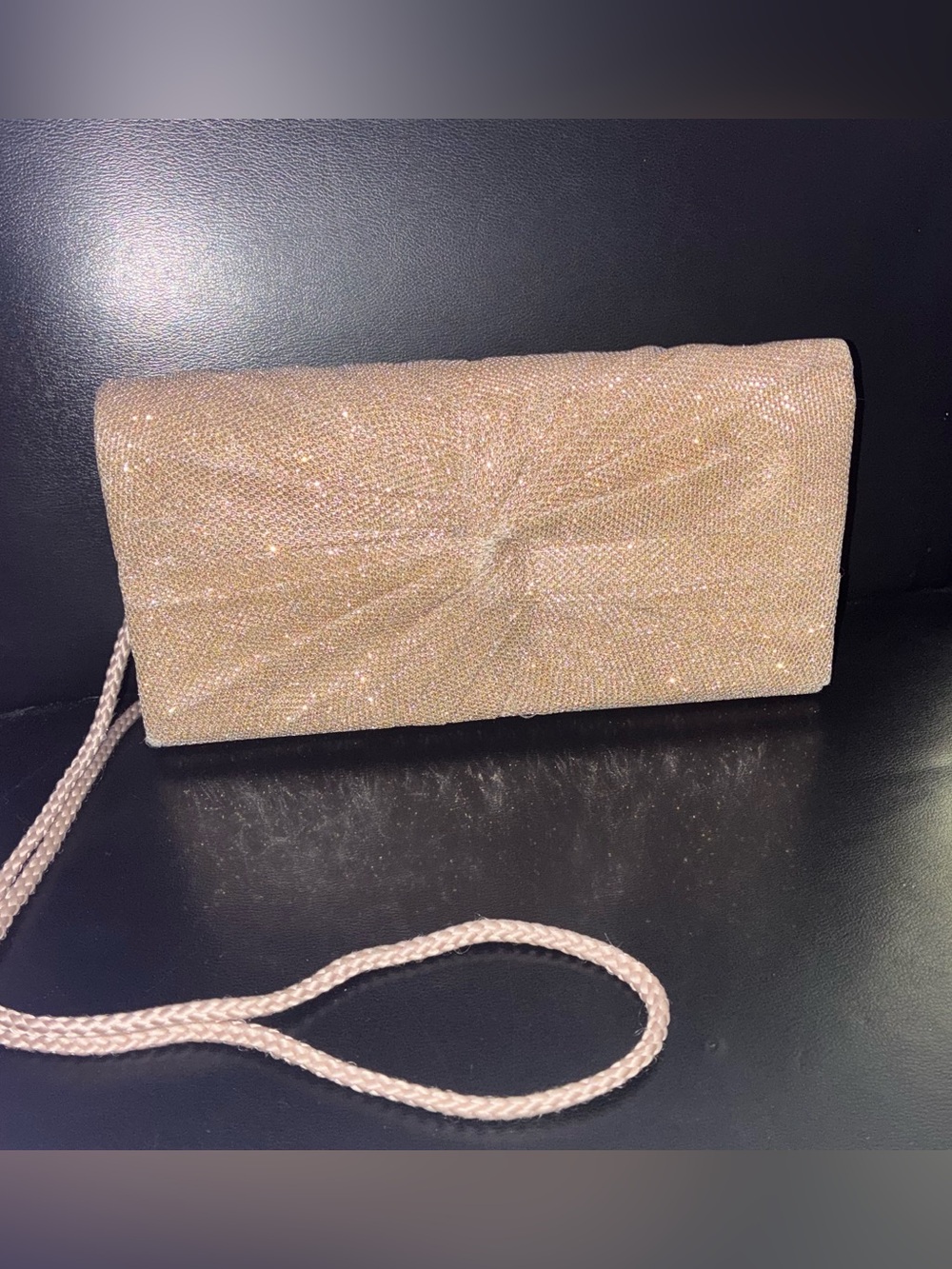 Elegant Sparkle Evening Clutch - Champagne